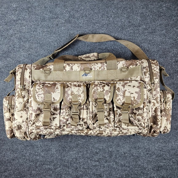 NexPak Tactical Duffel Range Bag Digi Camo Tan 22" Durable Heavy Duty Canvas - Picture 1 of 11